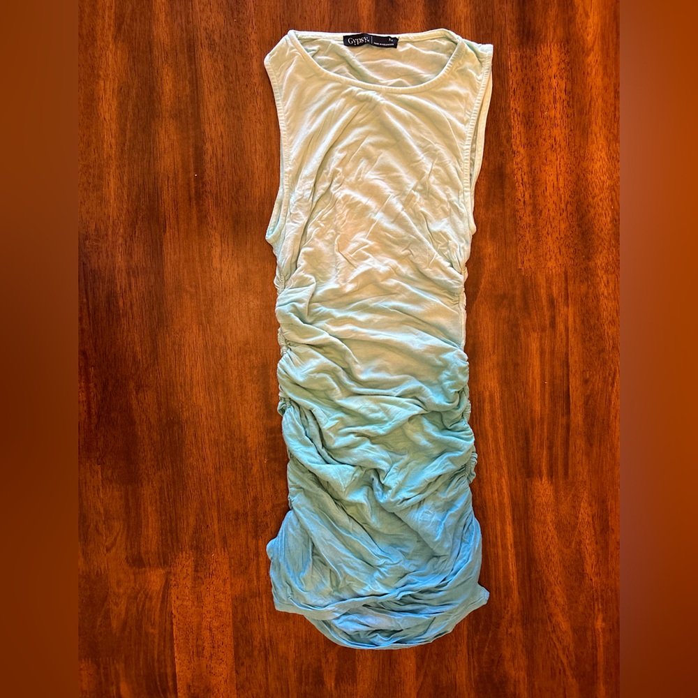 Gypsy ruched Tie Dye Bodycon Dress Size XS